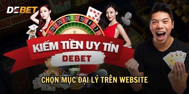 Chọn mục đại lý trên website